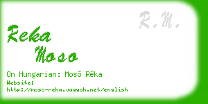reka moso business card