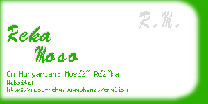 reka moso business card